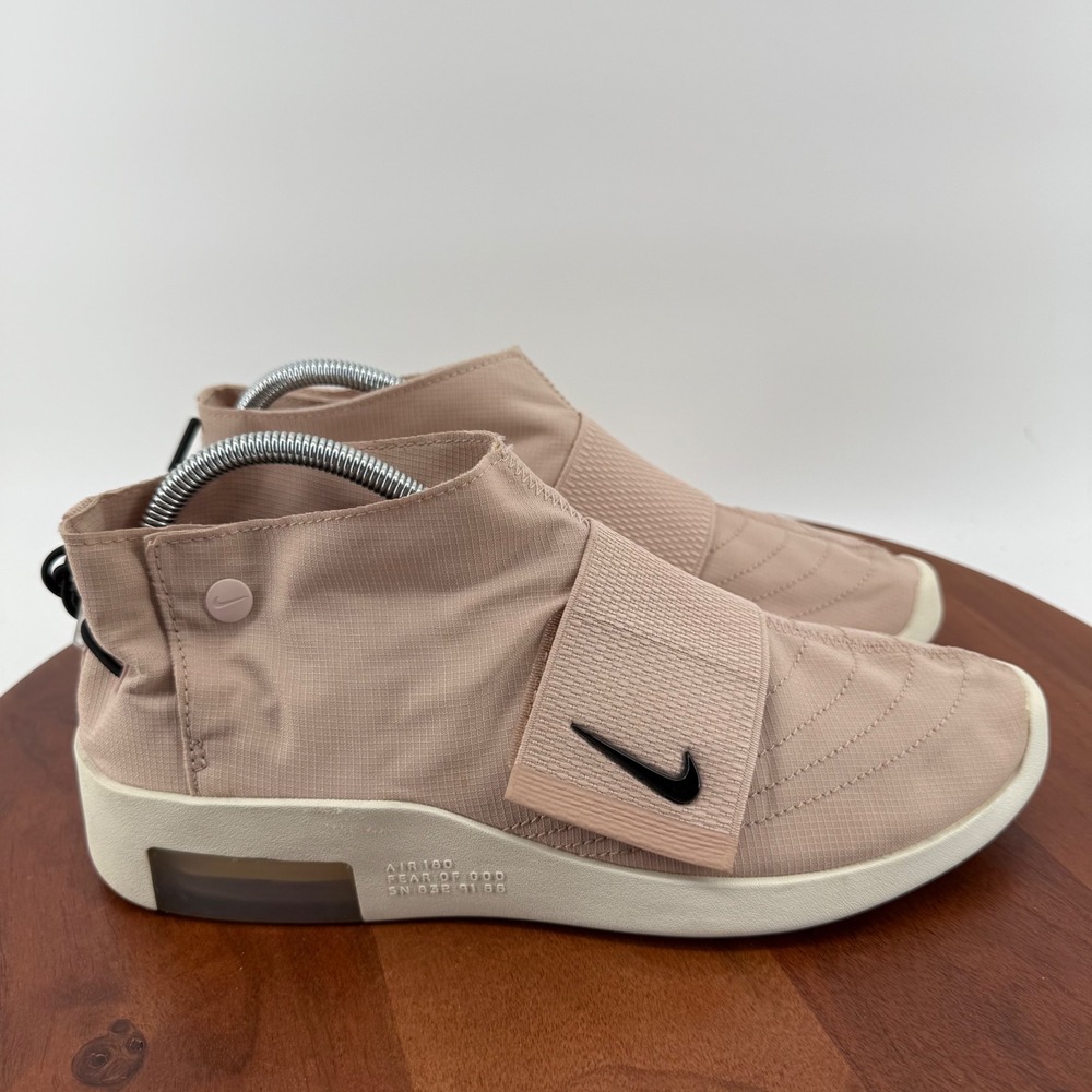 Nike Air Fear of God Moccasin Particle Beige Sneakers Collab AT8086-200 Men 8.5